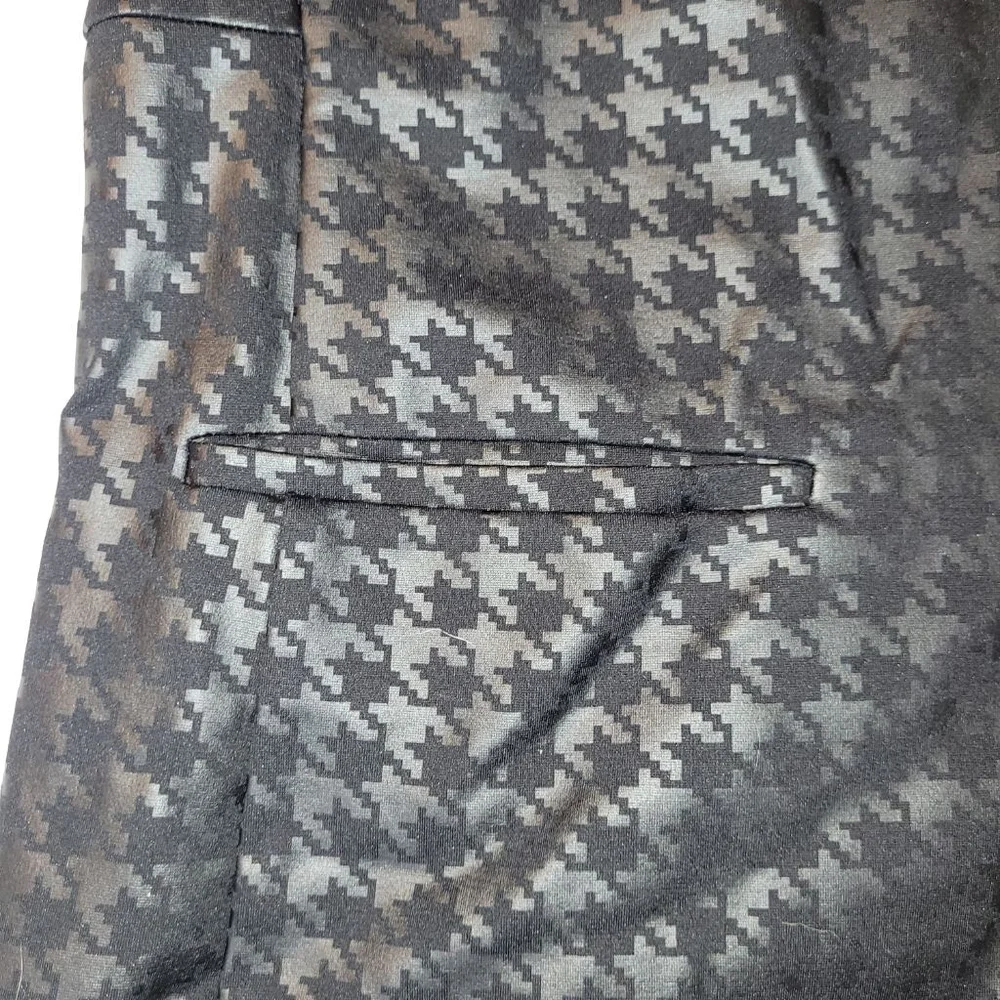 Women's Torrid Studio Luxe Ponte Relaxed Houndstooth Blazer 3X Black Gray - Picture 5 of 10
